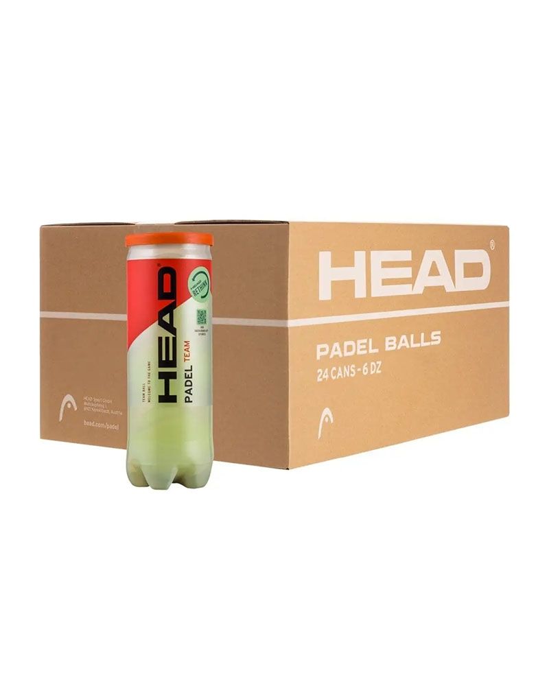 Doos van 24 kokers met 3 ballen Head Padel Team