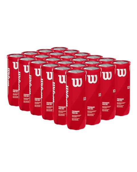 Doos van 24 kokers Wilson Padel X3 ballen: Duurzaam